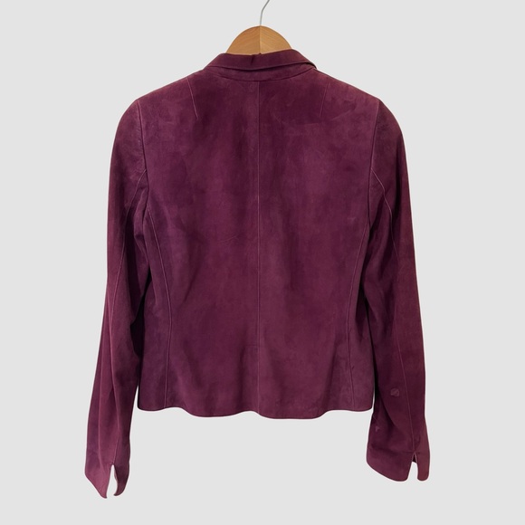 Akris Punto Purple Plum Suede Jacket US4 ($1500) - Picture 2 of 5